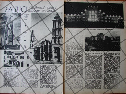 Afiche Inedito Saltillo Y Torreon Coahuila 1937