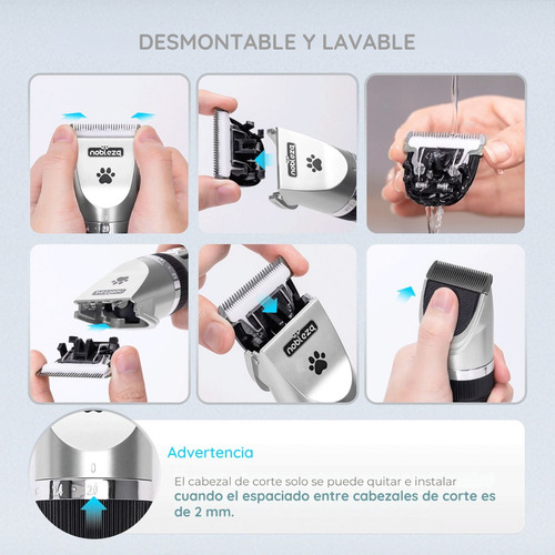 Cortapelo Eléctrico Para Mascotas Plateado