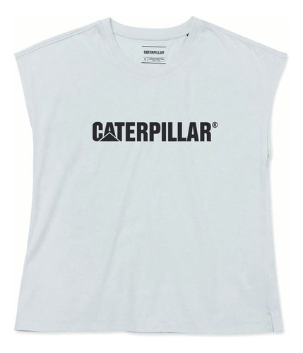 Remera Caterpillar Logo Tee Blue Blush Para Dama