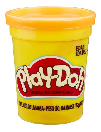 Masa Play-doh Lata Individual De 112 Gramos Color Naranja 2+