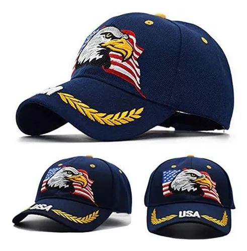 Usa-bandera Eagles-hat American Baseball-cap Bordado Azul Ma