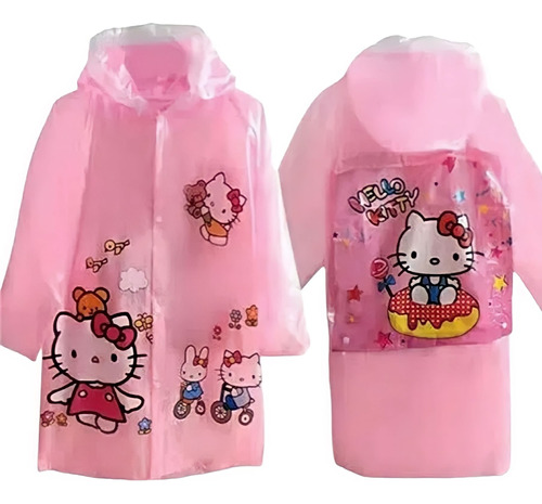 Capa Impermeable Hello Kitty Escolar Carpa Lluvia Niña