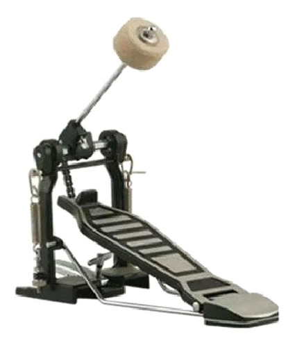 Extreme Expl002 Pedal Bombo Bateria Sencillo Negro Plata