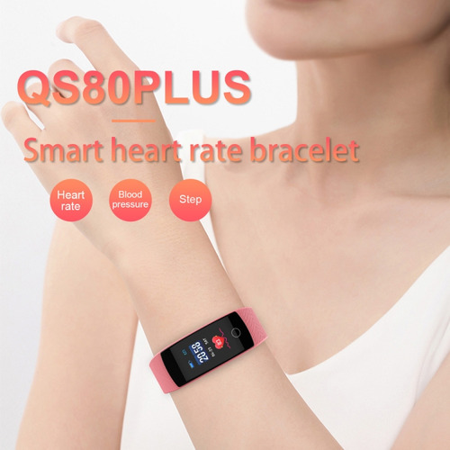 Pulsera Inteligente Azul Qs80 Plus Con Pantalla A Color Tft
