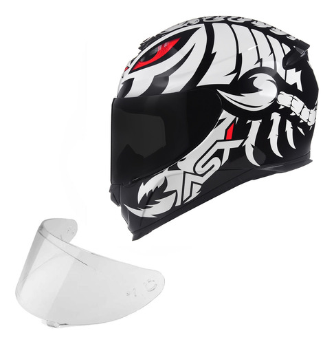 Kit Promoção Capacete De Moto Asx Eagle + Viseira Fume