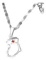 Comprar Cadena Dije Cofia Gruesa 3mm Corazón Cruz Enfermera Plata