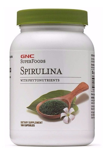 Gnc Espirulina 100caps Eleva Sistema Inmune De Eeuu