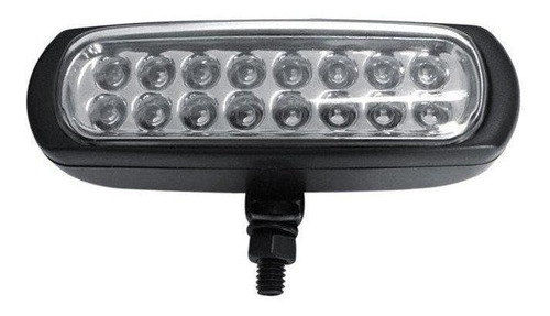 Farol De Milha Slim Estrobo Preto 16 Leds Branco 12v