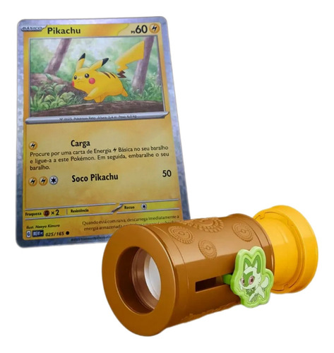 Carta Card Pokémon Pikachu Foil Brilhante Mc Donalds Boneco Pikachu 025/165 Foil Brilhante 2025 Edição 151 Português