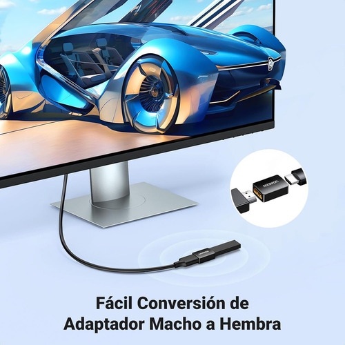 Cople Adaptador Hdmi Hembra A Hembra Ugreen 20107p-2pz 4k@60hz, Conector De Alta Velocidad Para Extensión De Cables Hdmi Para Hdtv, Monitores, Proyectores