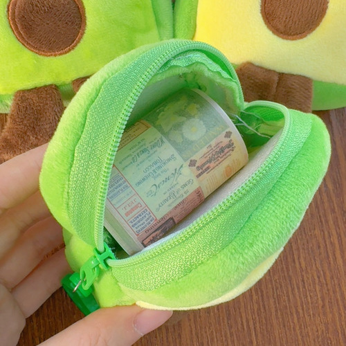 Monedero Negro Con Forma De Aguacate, Bolsa De Almacenamient