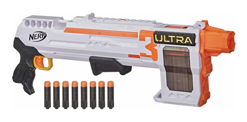 Nerf Ultra Three Blaster, Bomba De Accin, Clip Interno De 8