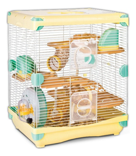 Jaula Hamster Sunny Los Accesorios Amarilla 36 X 27 X 42.5 Cm