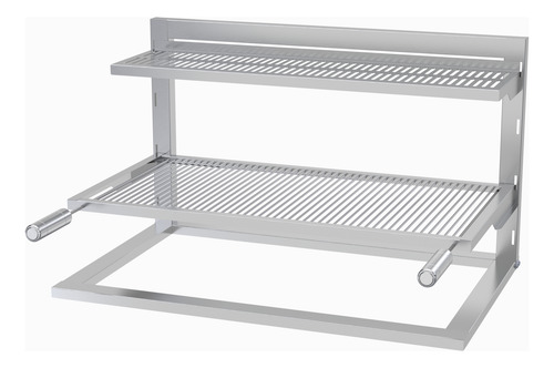 Suporte Inox Para Churrasqueira 6 Espetos Grelha Uruguaia