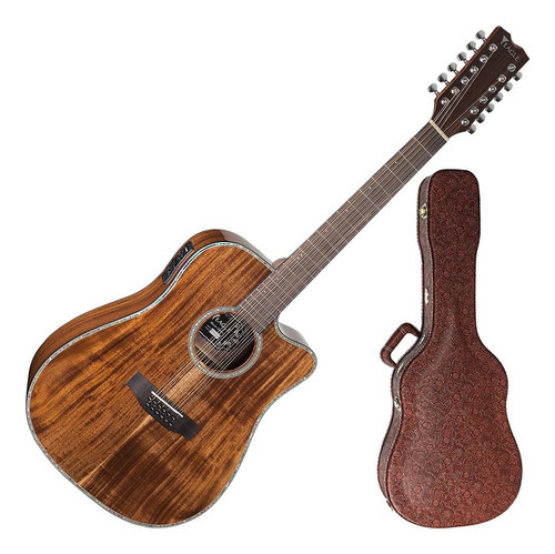 Violão Folk Dreadnought 12 Cordas Eletroacústico Emd430 Ce12