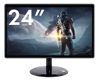 Monitor gamer Microfast Gamer Monitor Pantalla PC Gamer 24 Pulgadas 75 Hz HDMI VGA led 24" negro 100V/240V