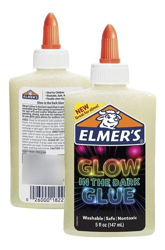 Pegamento Elmers  Brilla En Oscuridad Para Slime 147ml Febo