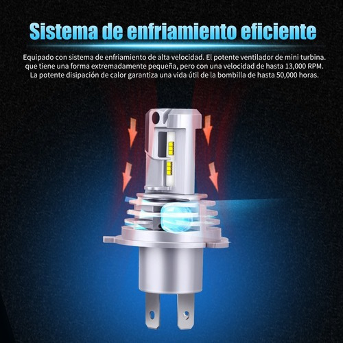 Applicable To Bombilla For Faros De Coche H4 Led 60w 12000