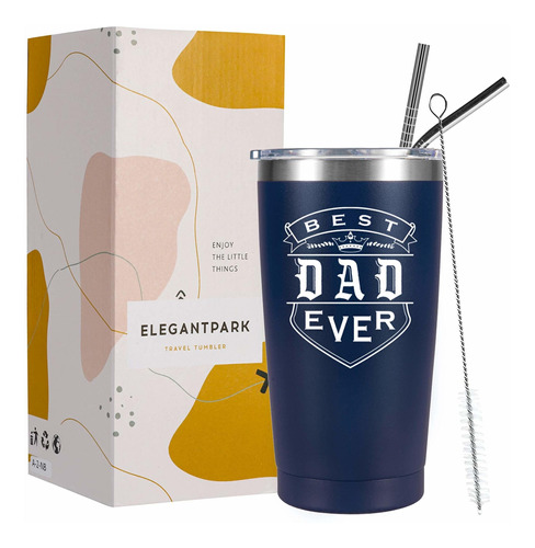 Elegantpark Best Dad Ever Vaso Para Papá Regalos De Cumpleañ