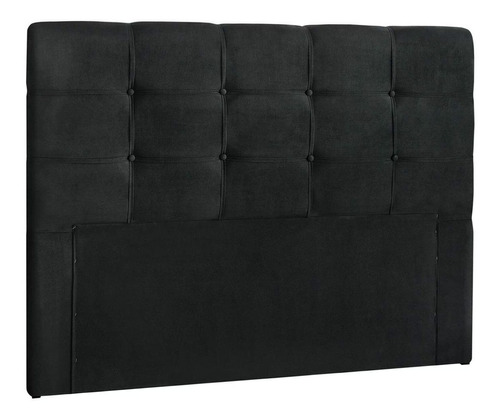  Cabeceira de cama box Simbal Clean Queen 160cm x 106cm Suede preta