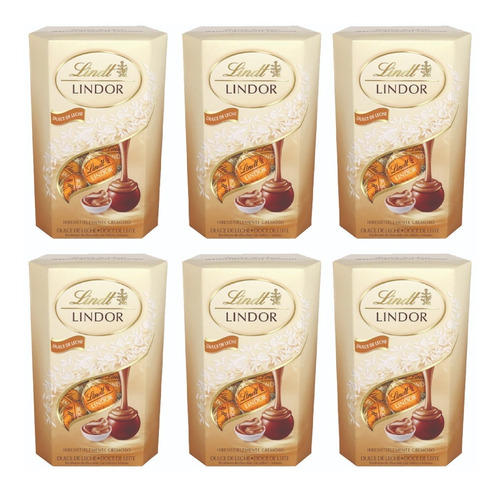 Lindt Lindor Bombones Dulce De Leche 200 Gr. X 6 Cajas