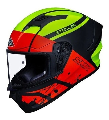 Casco Moto Smk Stellar Squad Ma234 Integral Certificado