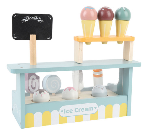 Set De Juego De Helados De Madera, Tienda De Juegos De Simul