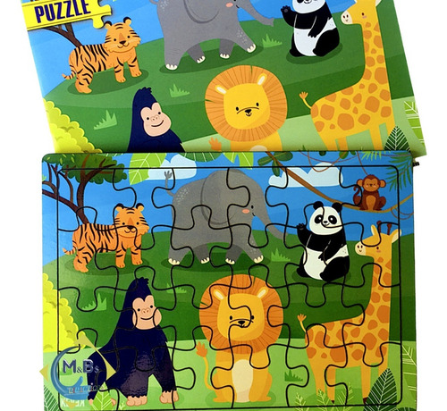 Imagen 1 de 4 de Rompecabezas 24 Piezas Puzzle Madera Motricidad Fina Niños