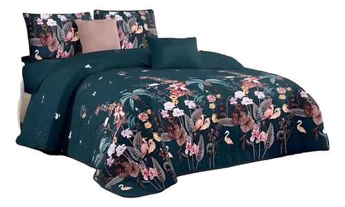 Cobertor De Verano Quilt Cubrecama Reversible Dos Plazas