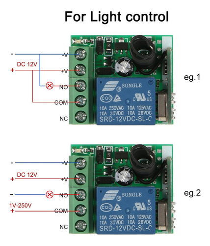 Q Interruptor Remoto Inalámbrico Smart Home 433mhz Dc 12v