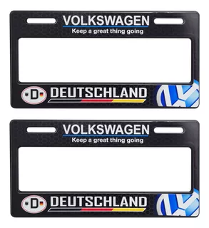 Par Portaplacas Volkswagen Deutschland Alemania Premium