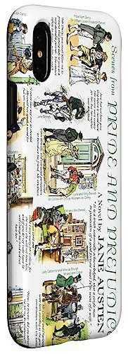 Funda Para iPhone X/xs Illustrated Pride Y Prejudice Book
