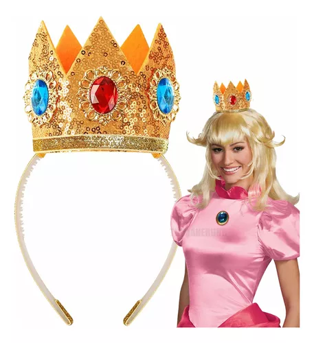 Corona Para Princesa Peach Nueva Pelicula Cosplay Disfraz Para Mario  Halloween Navidad Regalo