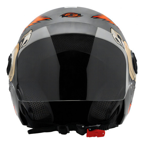 Capacete Coyote Aberto New Liberty 3 Brilhante Pro Tork  Tamanho Do Capacete 56 Cor Cinza