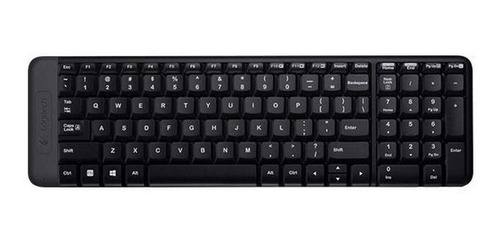 Imagen 1 de 1 de Teclado inalámbrico Logitech K230 QWERTY español latinoamérica color negro