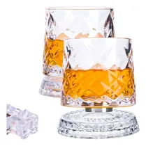 Comprar Juego De 2 Vasos De Whisky, Vasos Giratorios, Vasos De Bar