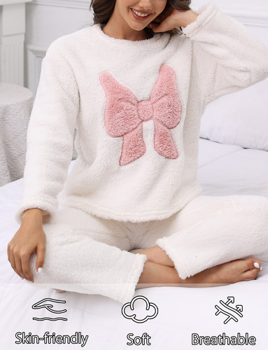 Conjunto De Sleepwear Pijama Mujer Invierno Polar Calentito