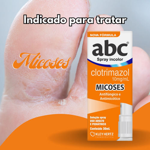 Kit C2 Abc Micoses E Fungos Spray 30ml Abc Kley Hertz