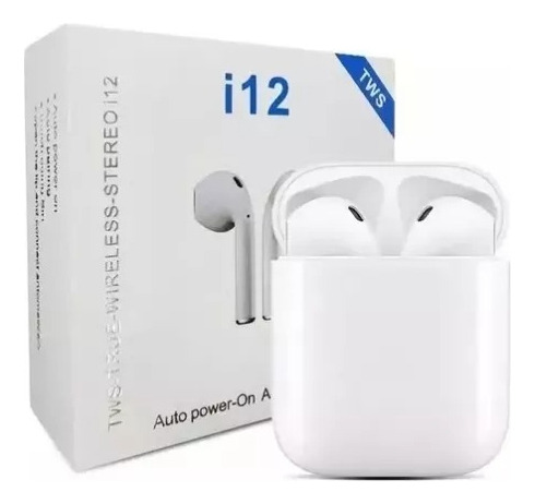 Audífono I12 Bluetooth Tws Manos Libres Inalambricos Color Blanco Color de la luz Blanco