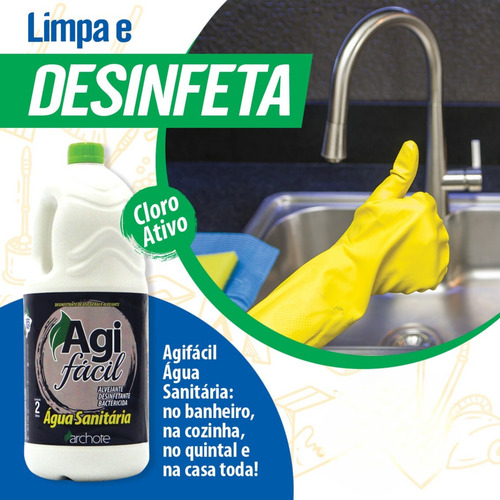 Água Sanitária Agi Fácil Galão Com 5 Litros