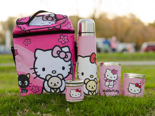Imagen 6 de 7 de Equipo De Mate Completo Hello Kitty Cuero Set Kit Matero