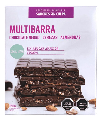 Multibarra Chocolate, Cerezas Y Almendras Sin Gluten 150 G