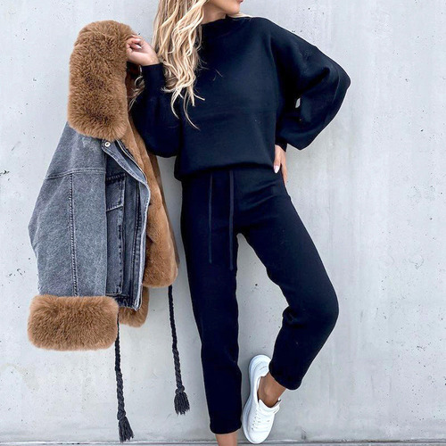Conjunto Casual De Sudadera Y Pantalones Otoño/invierno 2025