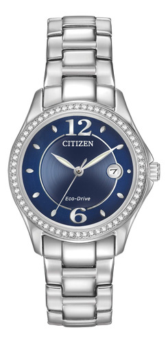 Citizen Mujeres Eco-drive Silueta Cristal Reloj Con Fecha, F