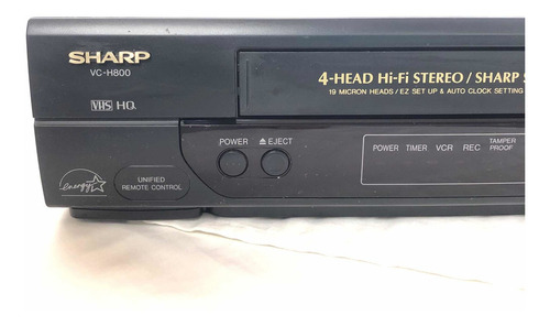 Imagen 3 de 10 de Videocasetera Vhs Sharp Vc-h800