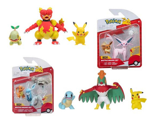 Pokemon 3 Figuras 1 Articulada 3cm Surtido Caffaro 5155