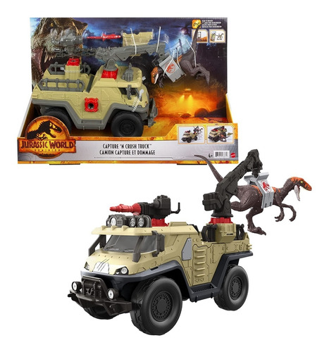 Jurassic World Veiculo De Captura E Dinossauro Mattel Gwd66