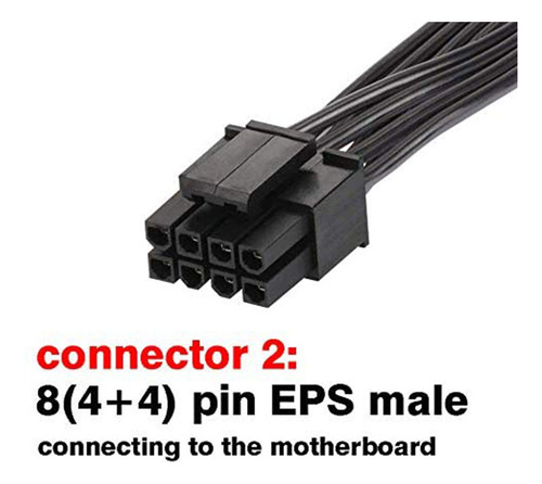 Rx Placa-mãe Eps-12v Macho De 8 Pinos Para Cpu De 8 Pinos