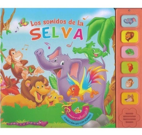 Libro De Cartón Duro Sonidos De Animales De Selva