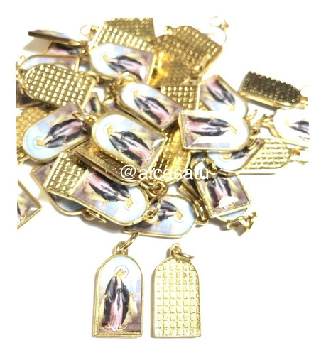10 Medallas Dije Virgen Maria Milagrosa Souvenirs 25mm